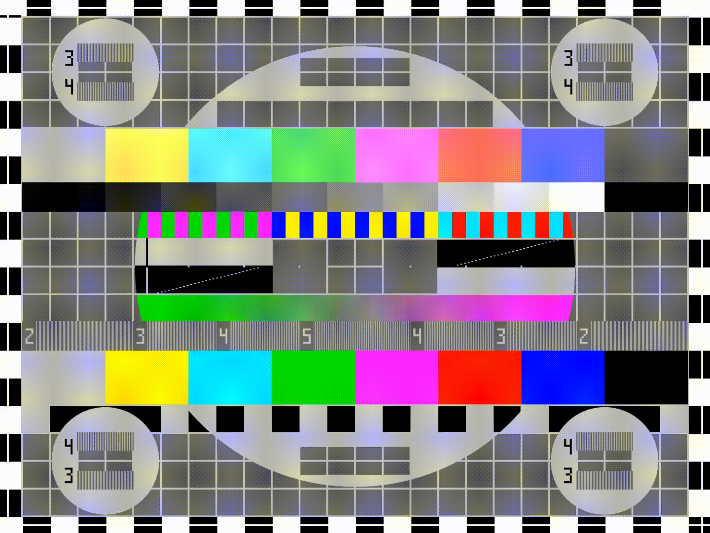 Телевизионная тестовая таблица УЭИТ, 4:3, Full HD