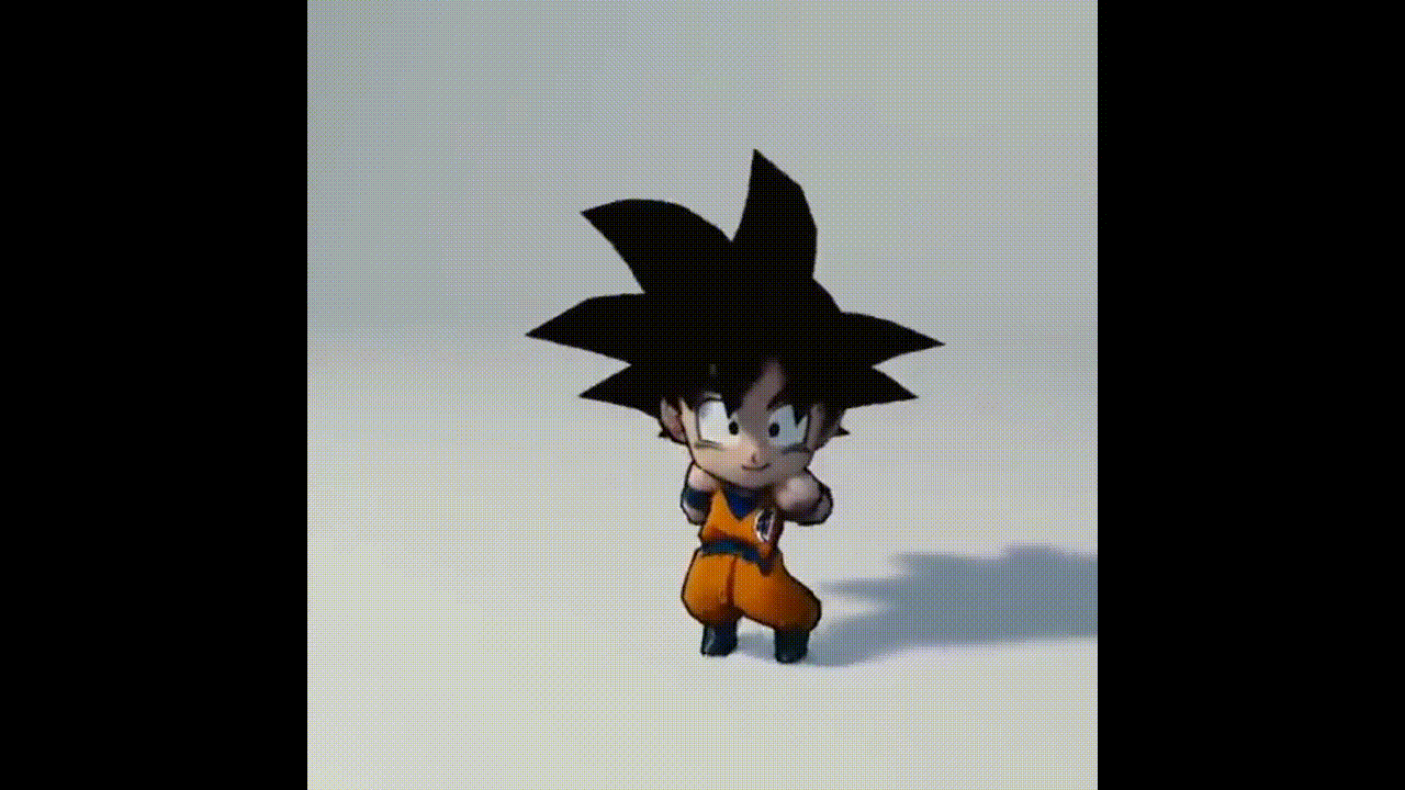 Mini Goku dancing to the Dragon Ball GT intro