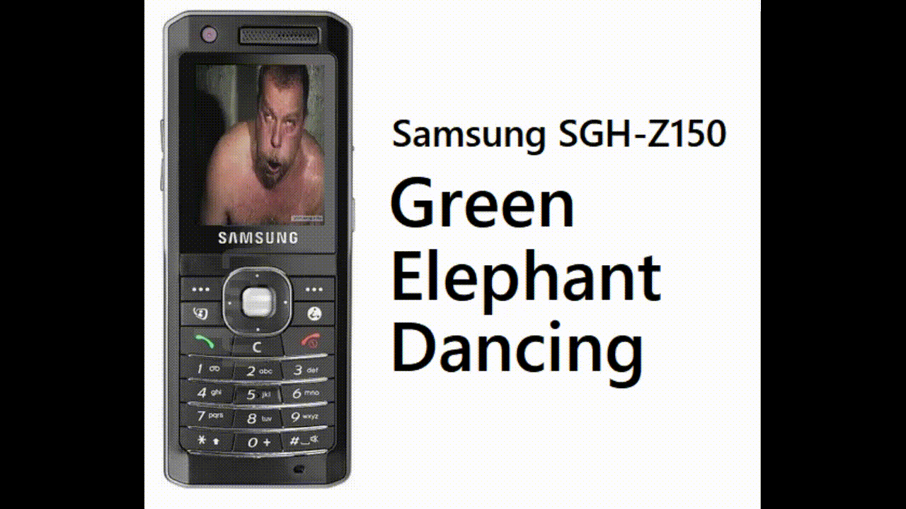 Samsung SGH-Z150 - Green Elephant Dancing