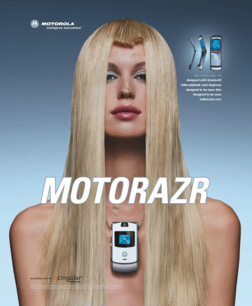 Реклама Motorola Razr V3, 2004...