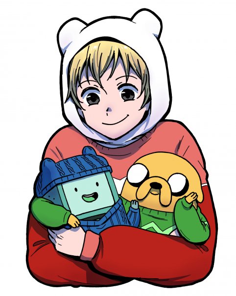 Finn with Jake and BMO...